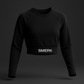 SMERK Forever - Black Sleeve Crop Top
